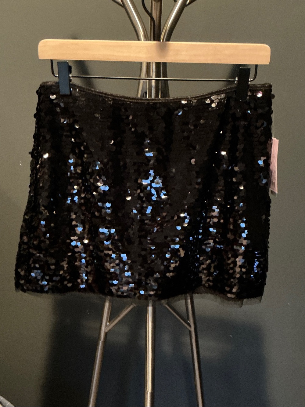 Sequin Black Mini Skirt